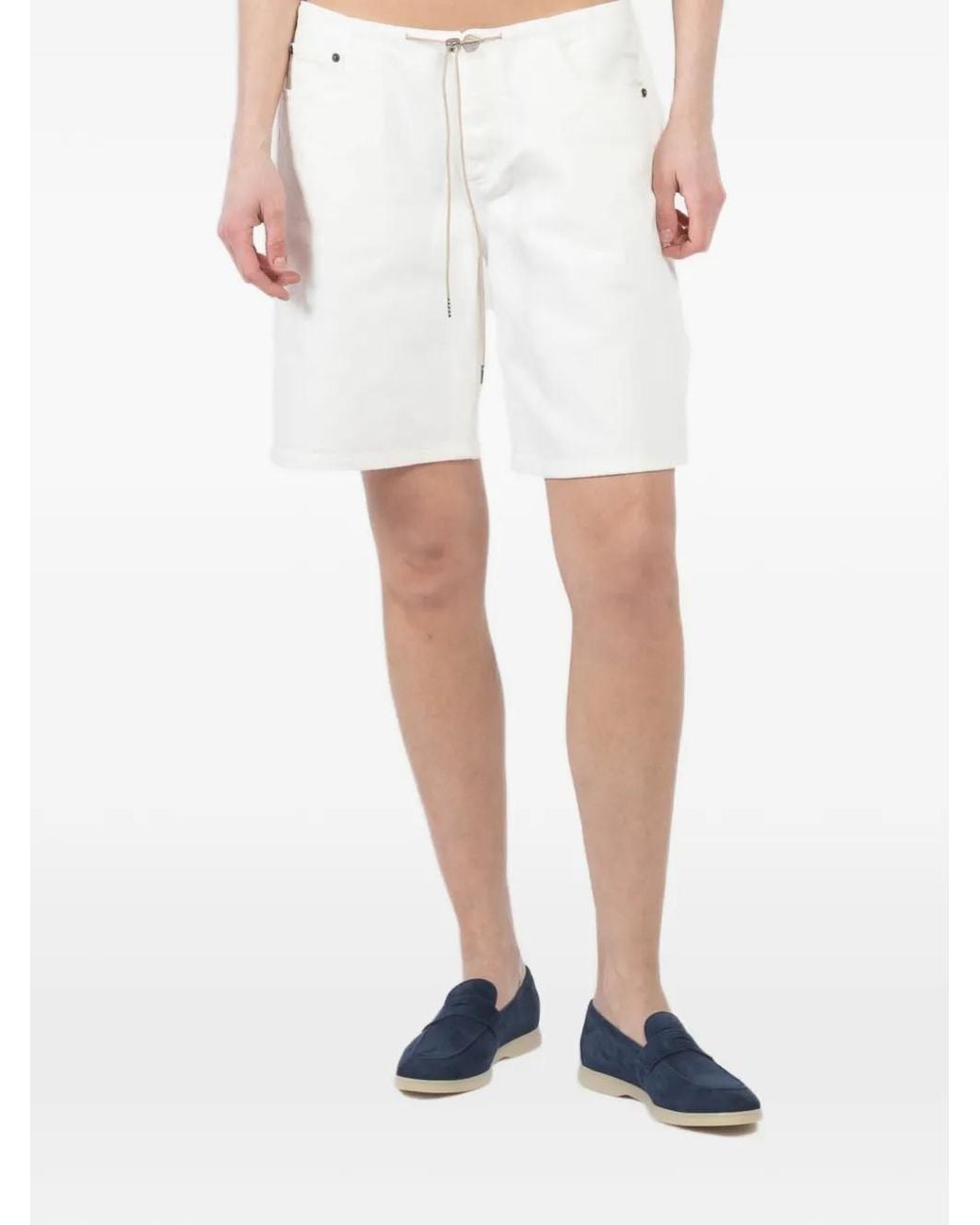 Still Here White Shorts Mit Kordelzug