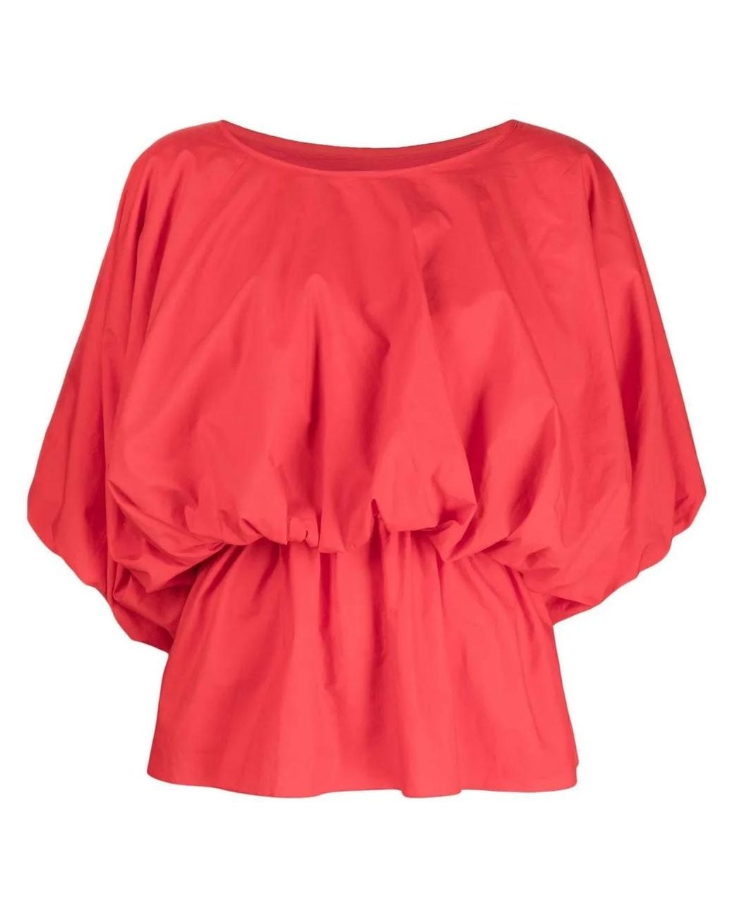 Goen.J Puff-Sleeved Flared Blouse