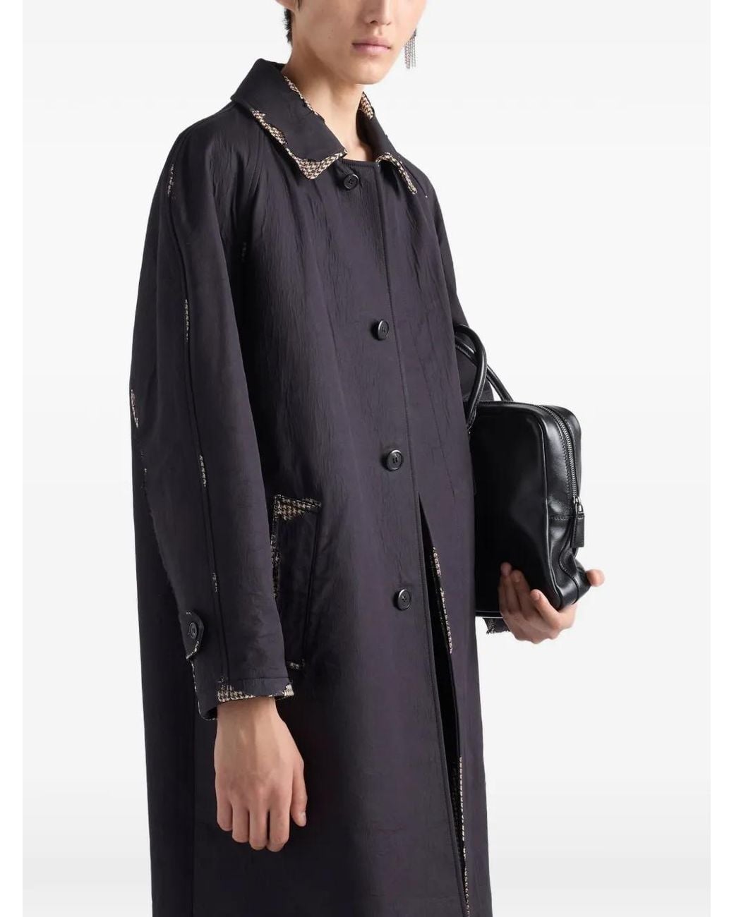 Prada Blue Bonded Devoré Cotton Coat for men