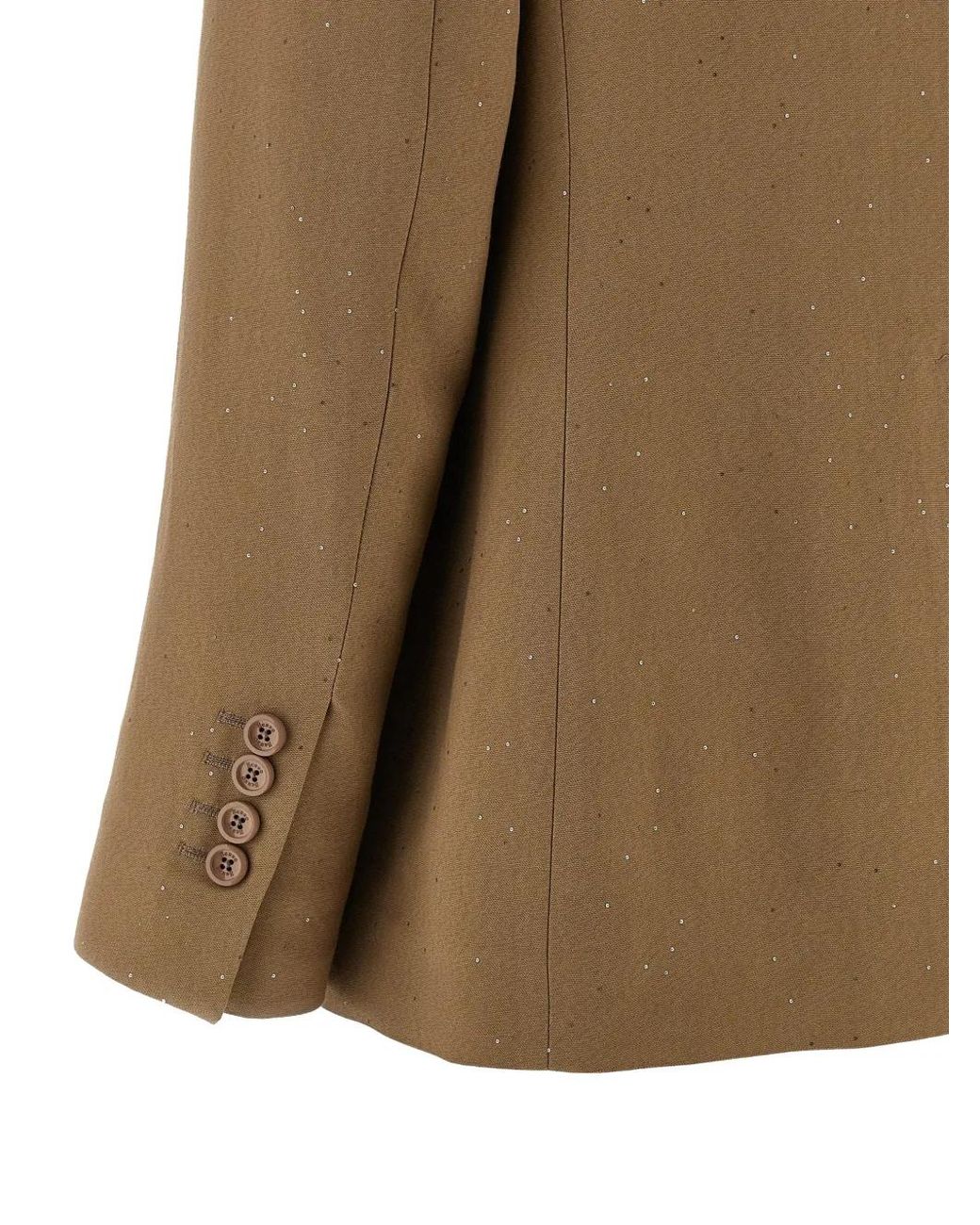 Blazer Con Doble Botonadura Y Lentejuelas Herno de color Brown