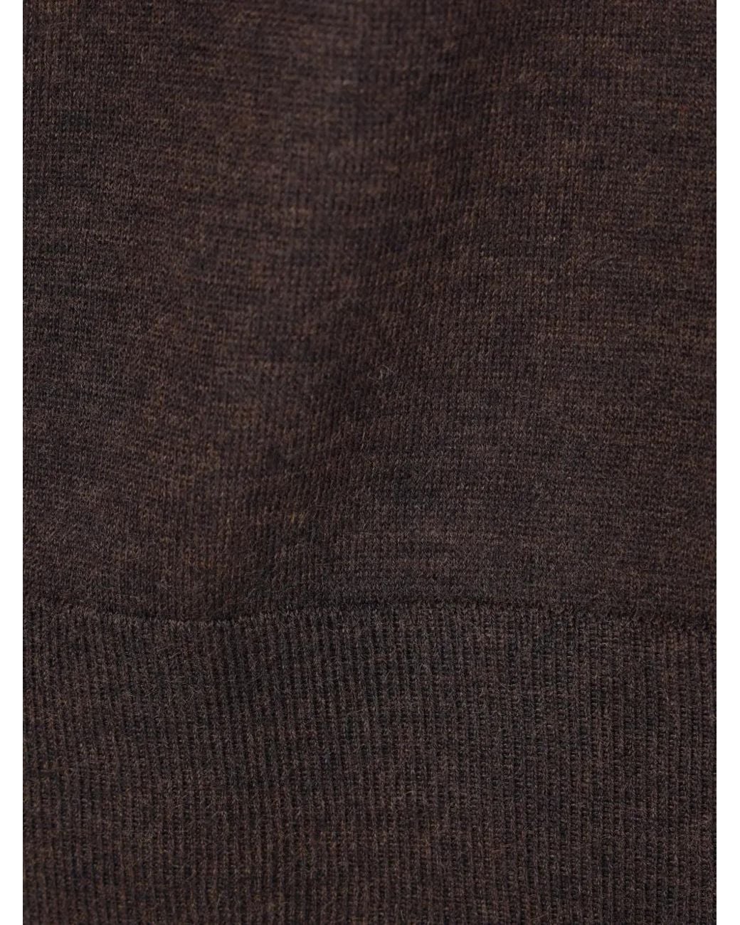 arch4 Black V-Neck Ribbed Sweater