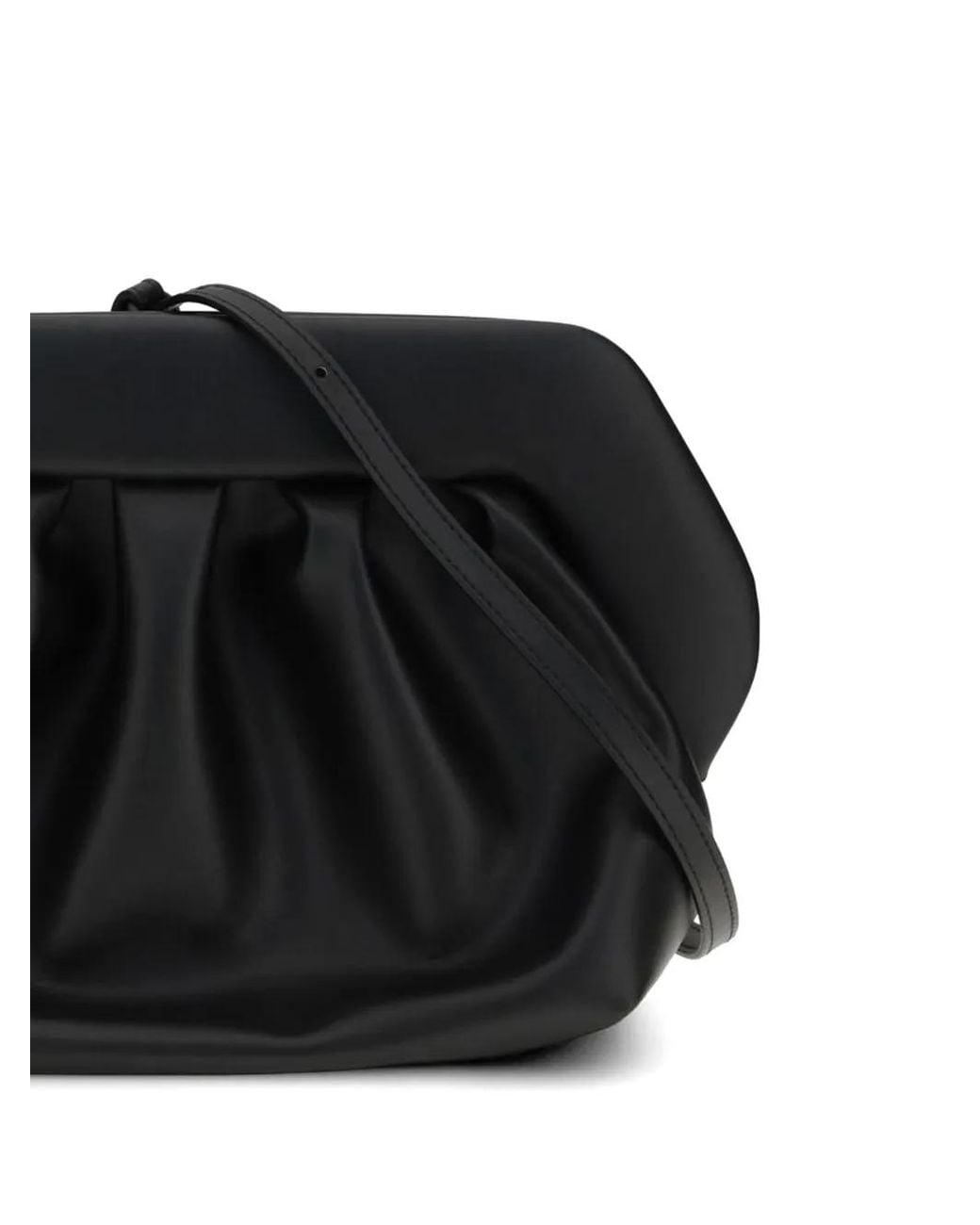 THEMOIRÈ Black Gathered Clutch Bag