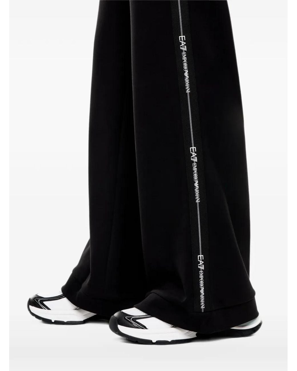 EA7 Black Logo Series Stretch Cotton-Blend Trousers