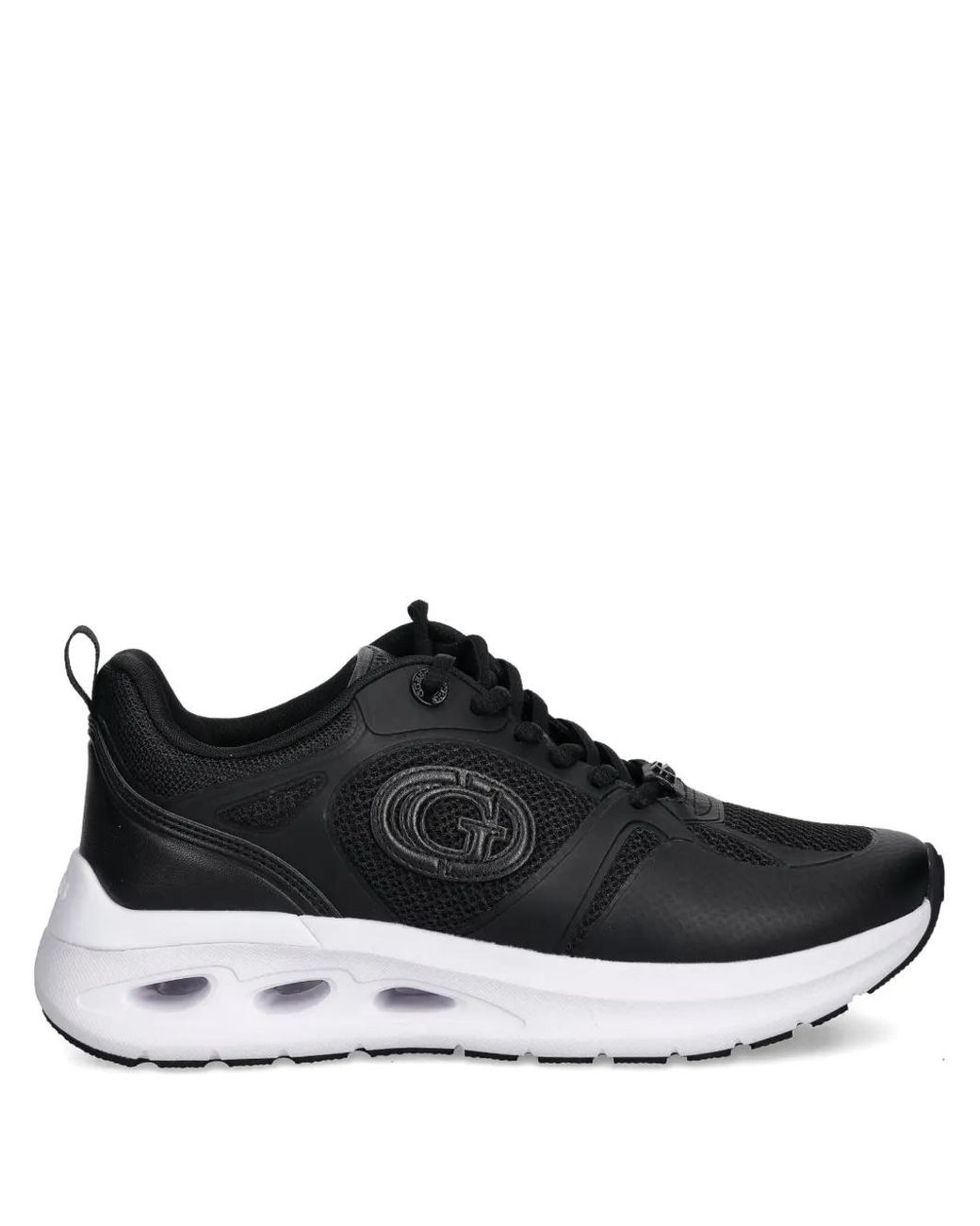 Guess Black Logo-Patch Sneakers