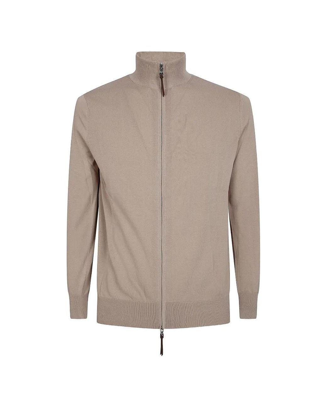Ballantyne Gray Zip-Up Cardigan for men