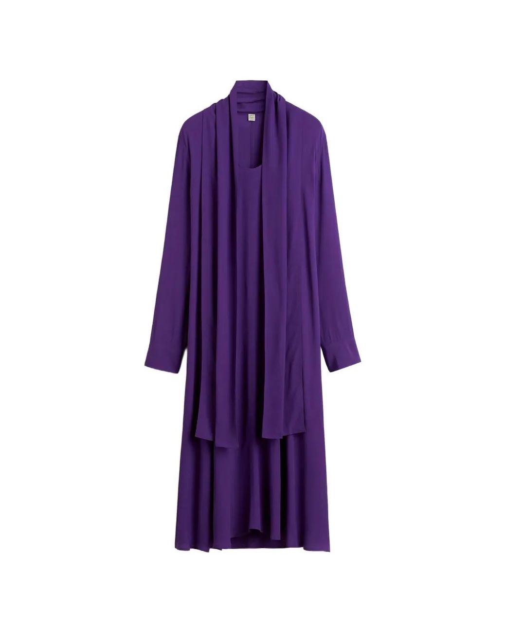Totême Purple Rounded Neckline Dress