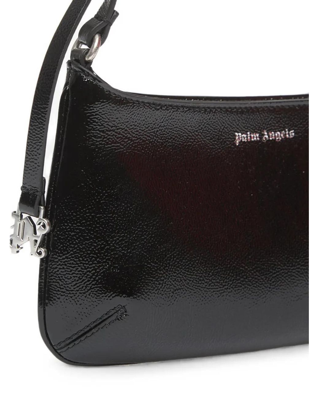 Palm Angels Black Giorgina Shiny Shoulder Bag