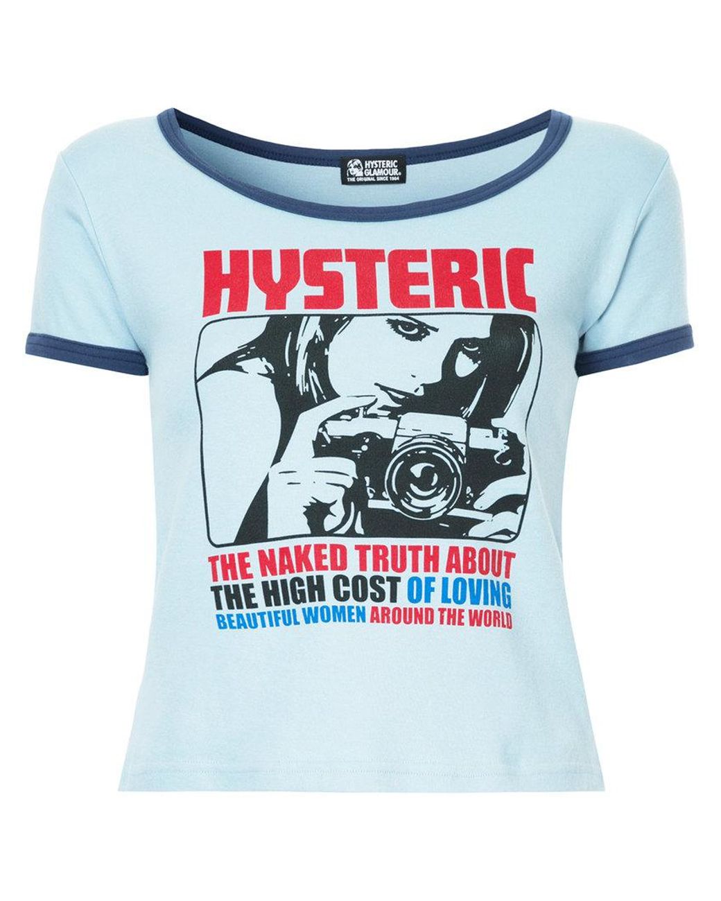 Hysteric Glamour Printed T-shirt in Blue | Lyst Hysteric Glamour Printed T-shirt in Blue | Lyst