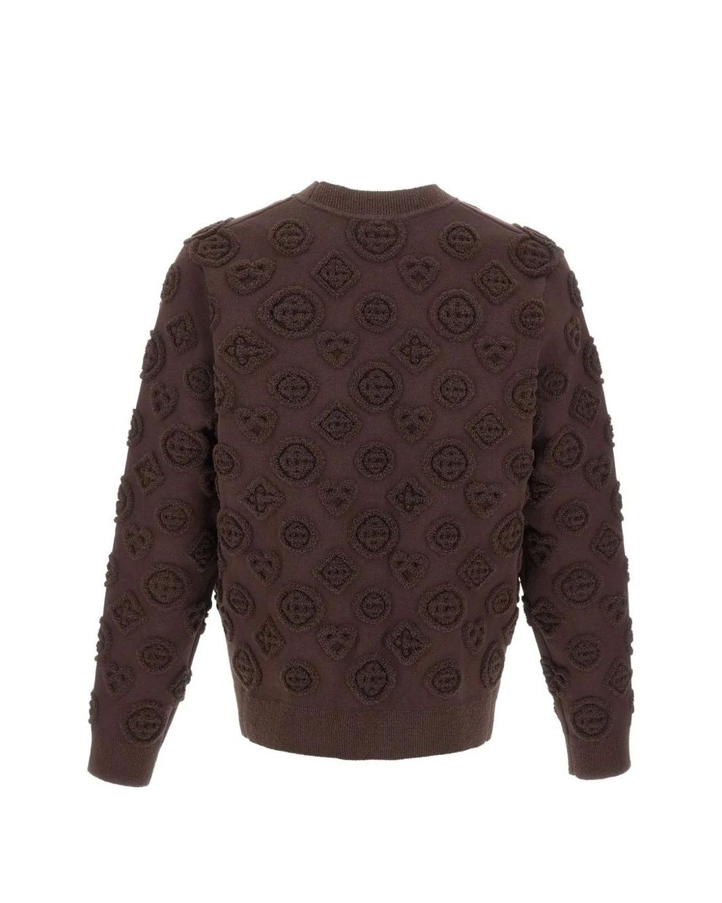 Casablanca Brown Monogram-Texture Sweater for men