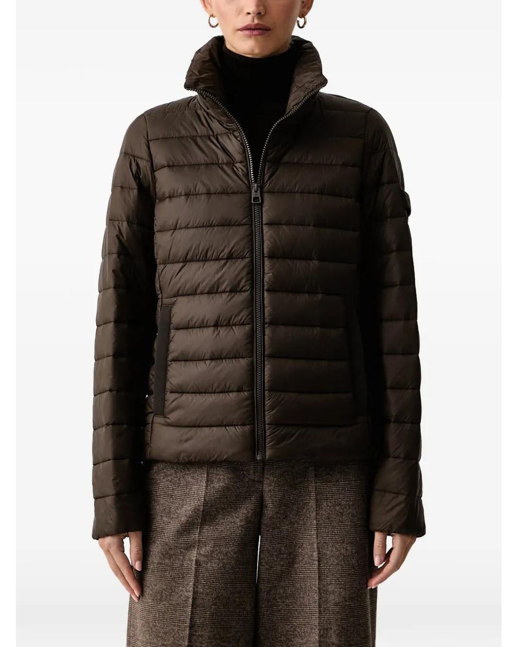 Marc O' Polo Black Quilted High-Neck Jacket