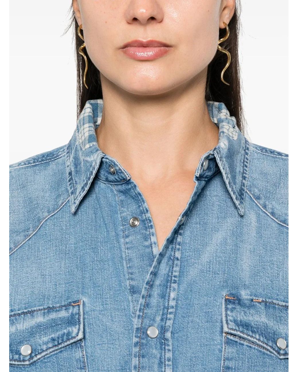 Polo Ralph Lauren Blue Distressed Shirt