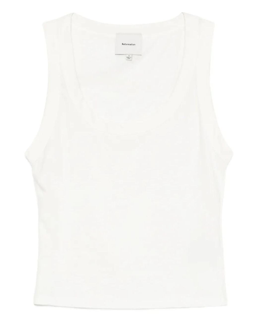 Reformation White Seline Top