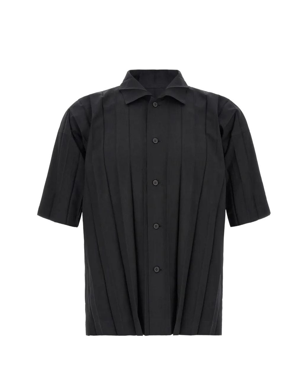 Homme Plissé Issey Miyake Black Edge Short-Sleeve Shirt for men