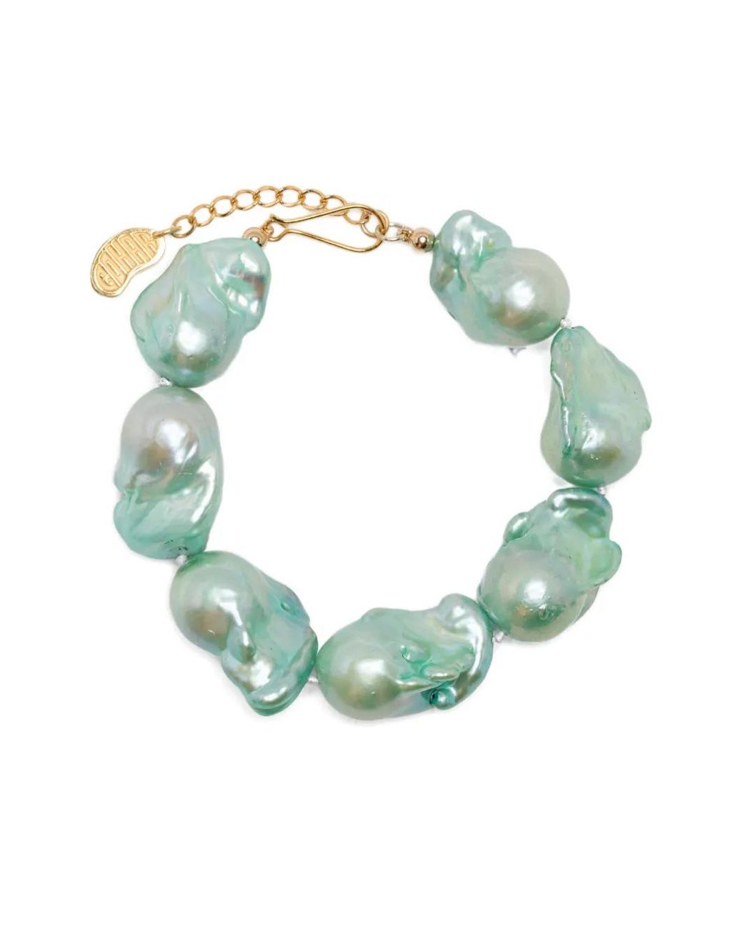 Gohar World Green Sterling Host Pearl Bracelet
