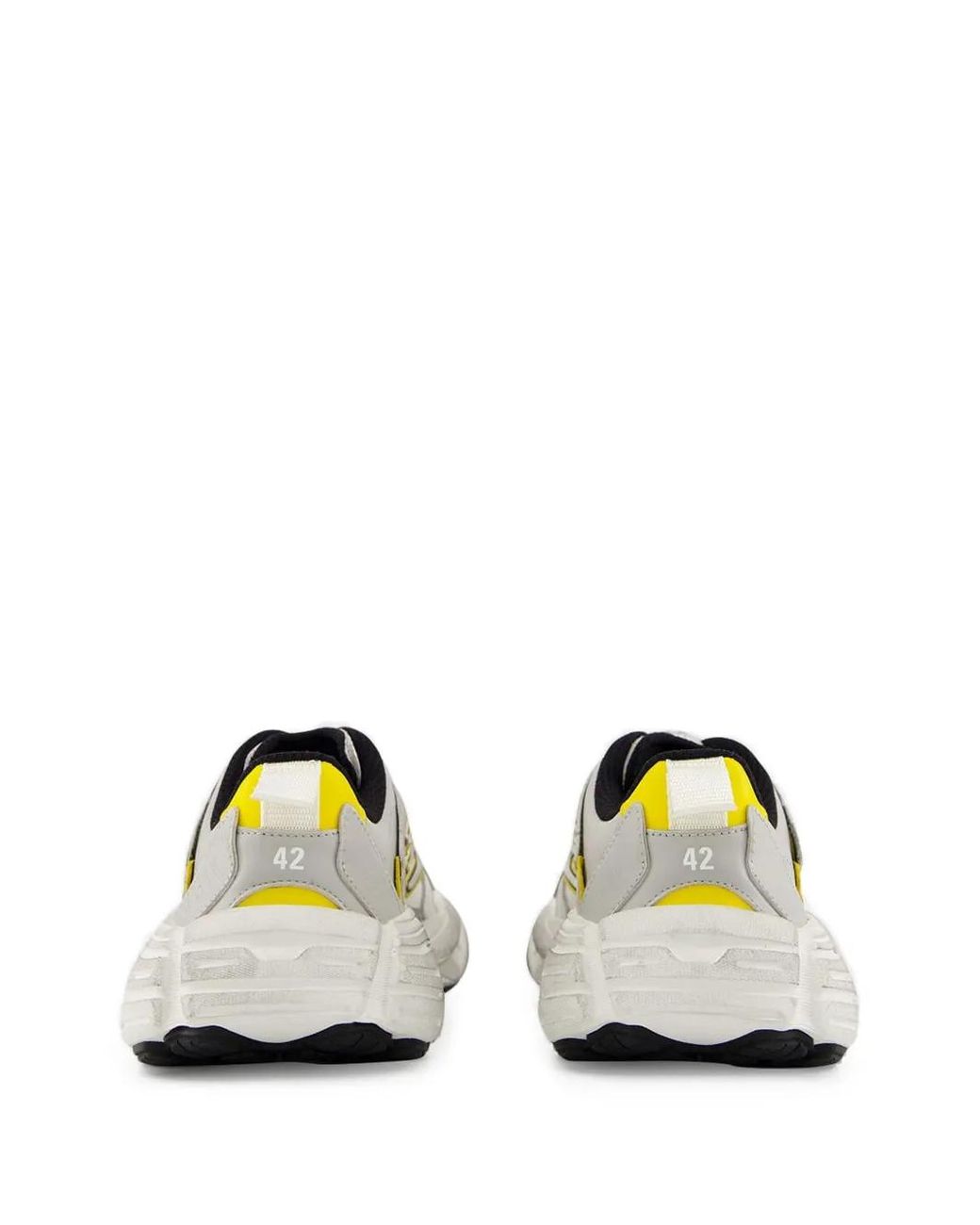 Balenciaga Gray Monday Leather Logo Sneakers for men