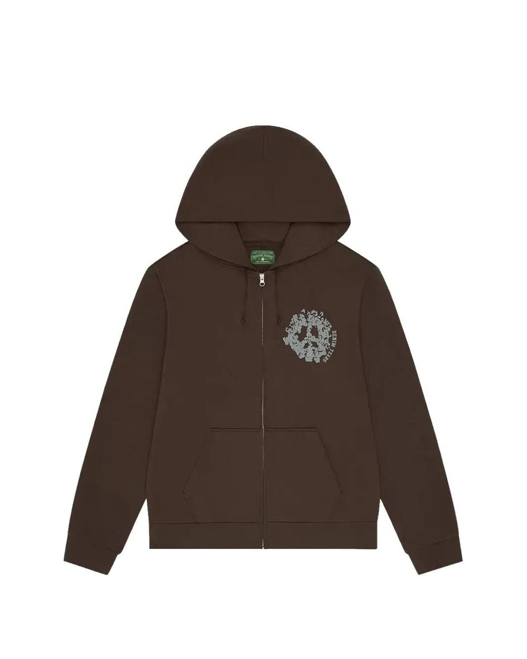DENIM TEARS Brown Denim University Zipped Hoodie for men