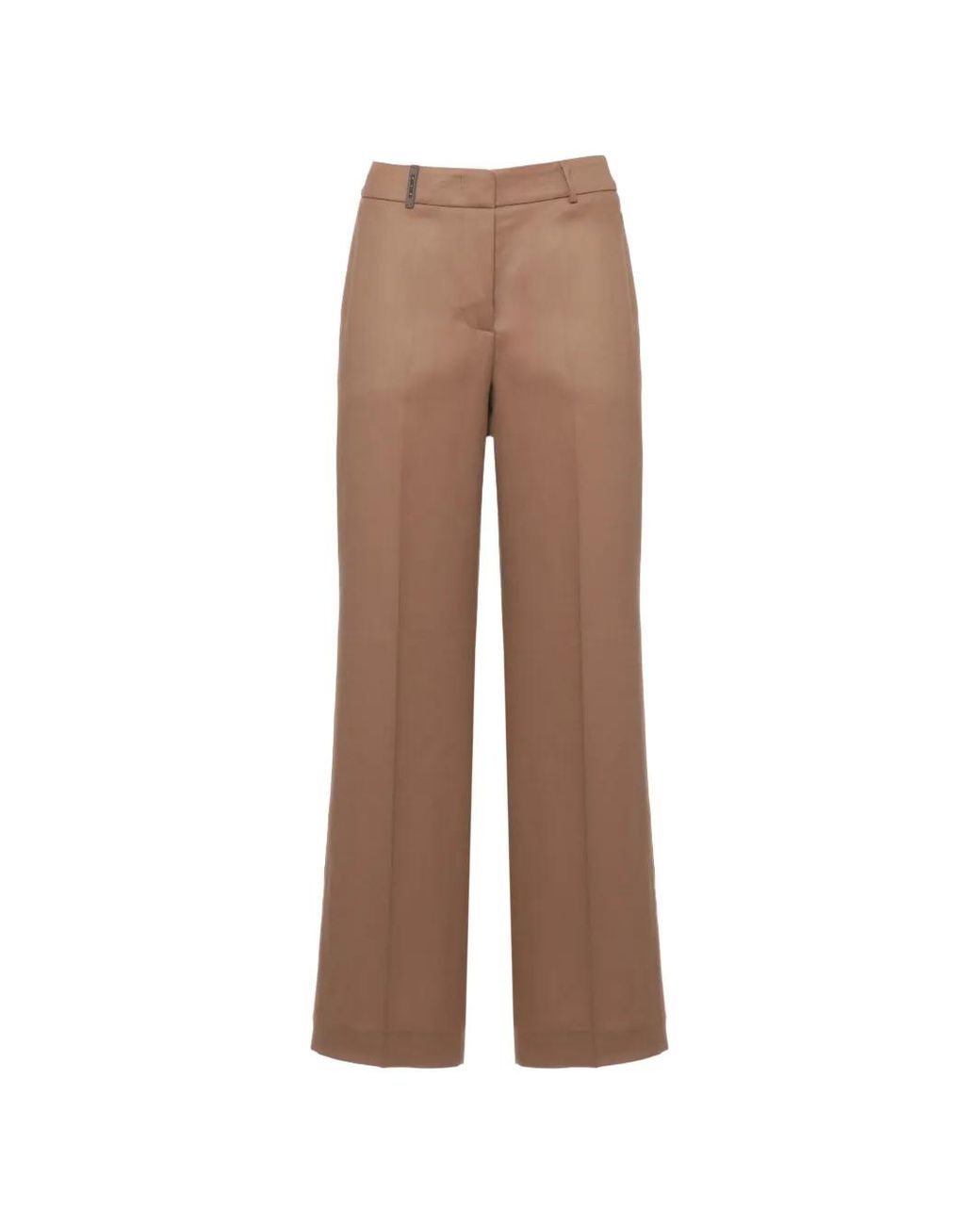 Peserico Natural Wide-Leg Trousers