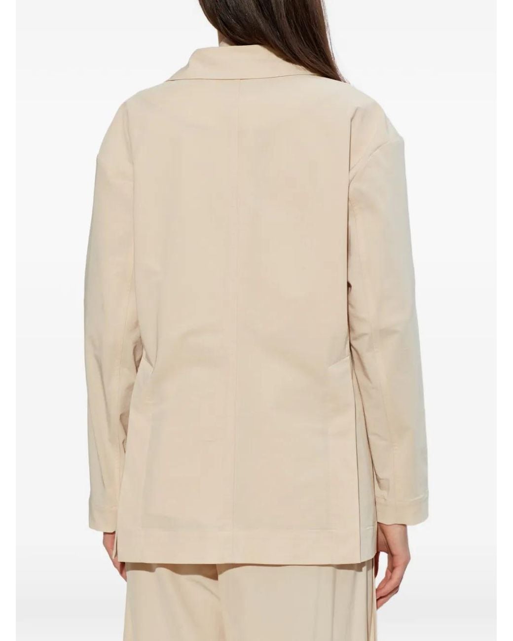 Issey Miyake White Looped Double-Breasted Blazer