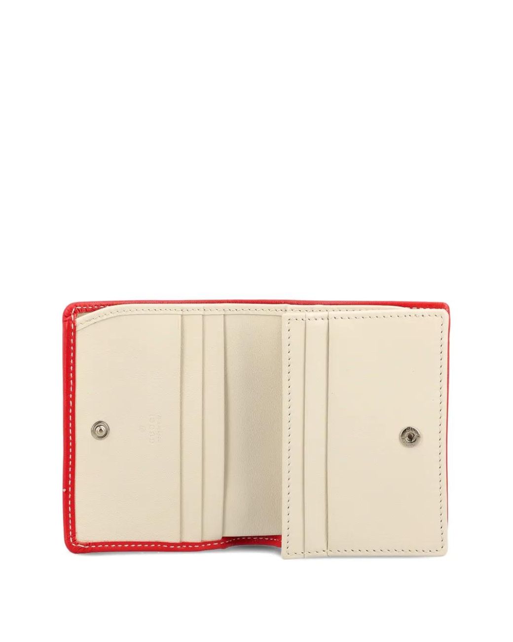 Gucci Red Logo-Pattern Wallet