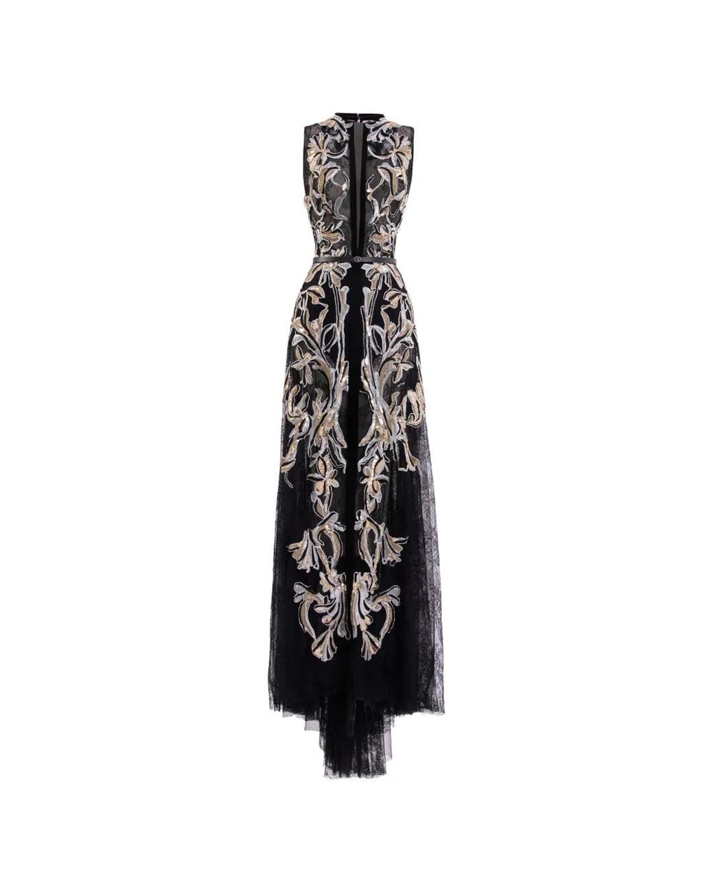 Saiid Kobeisy White Embroidered Lace Dress