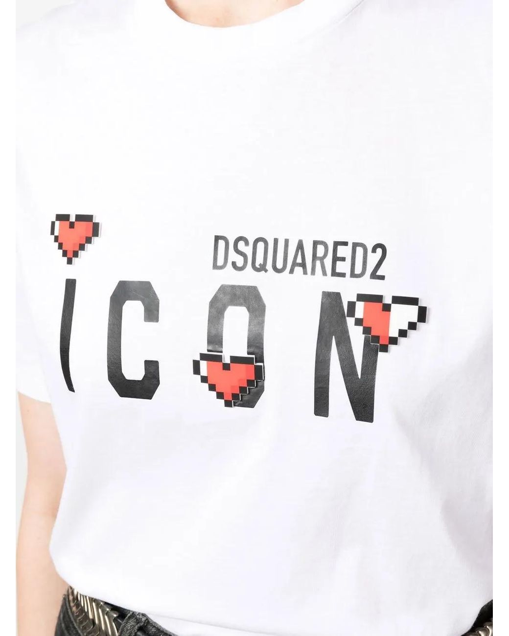 DSquared² White Logo-print T-shirt
