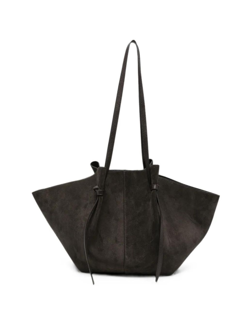 Yuzefi Black Mochi Suede Tote Bag