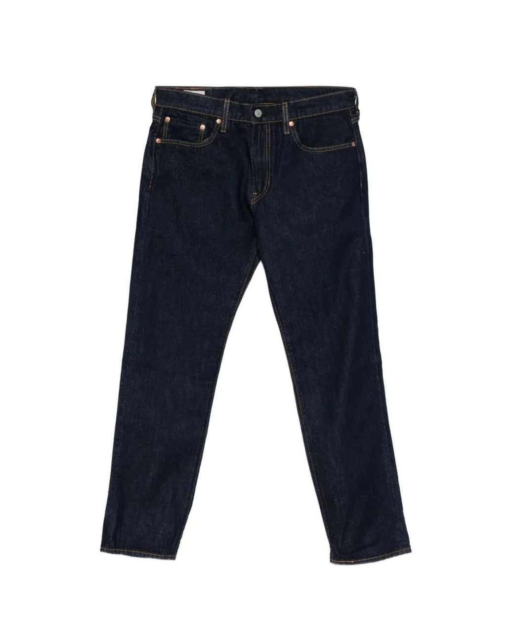 Levi's Blue 502 Taper Selvedge Jeans for men