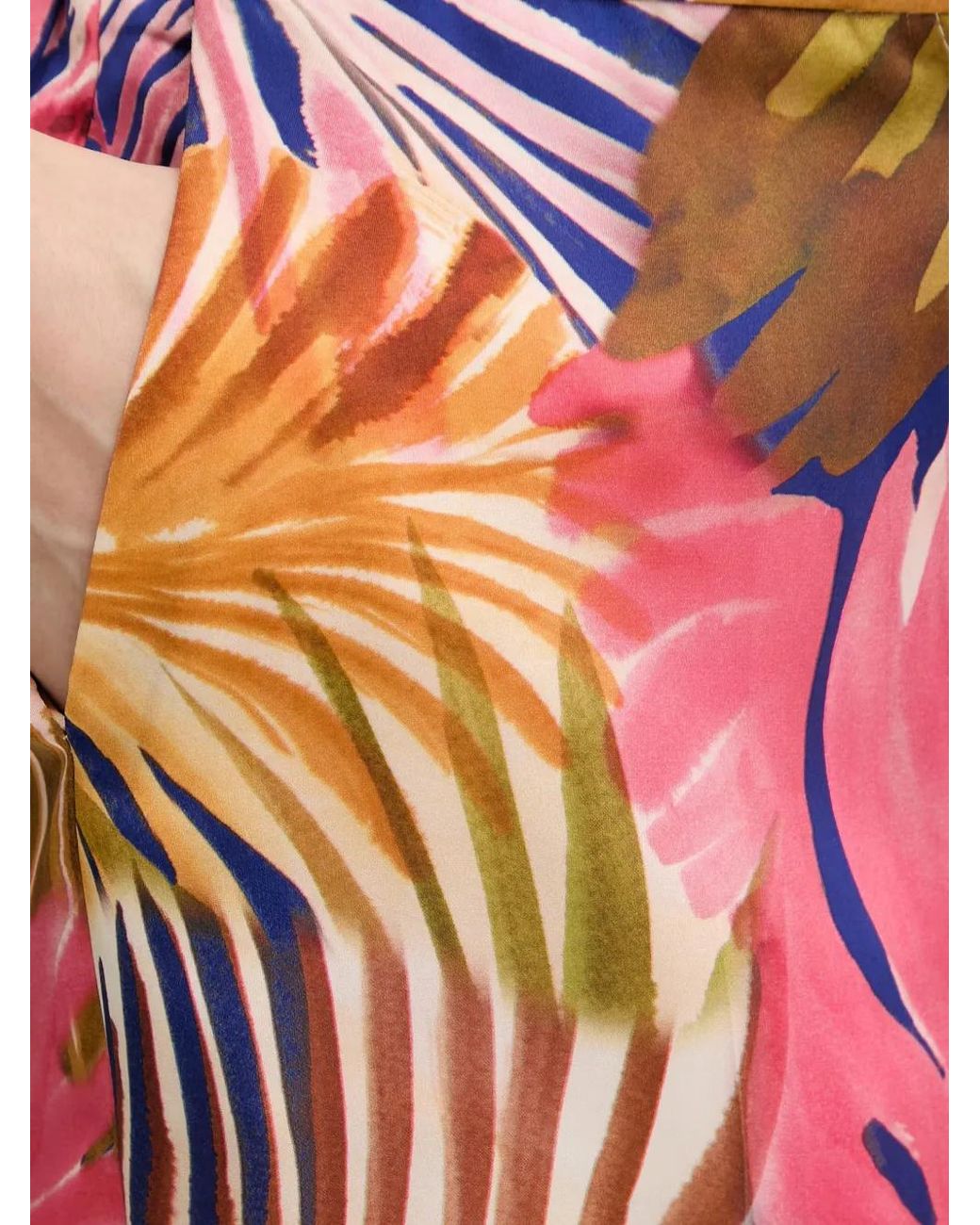 Morgan Red Leaf-Print Palazzo Pants
