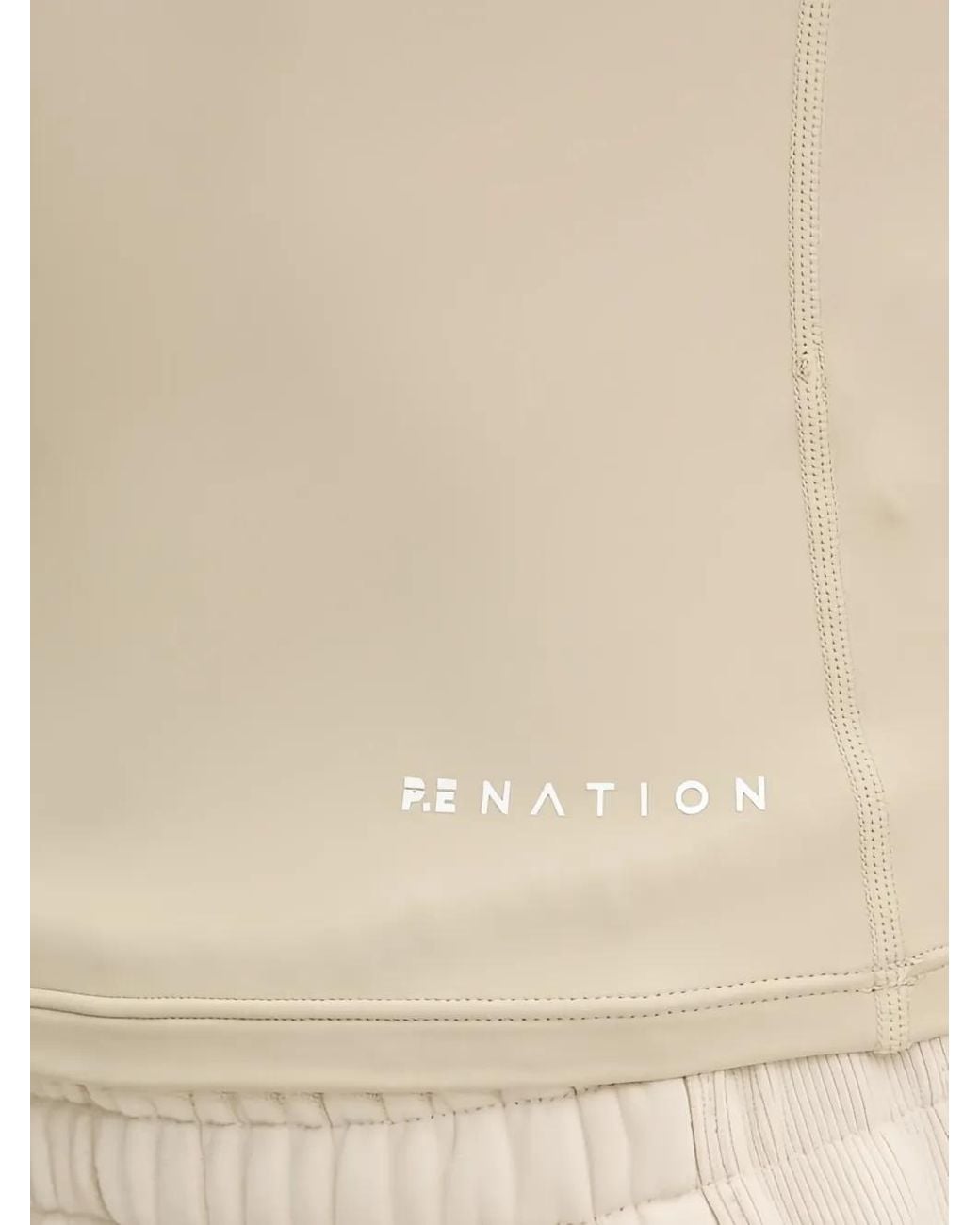 P.E Nation Natural Logo-Print T-Shirt