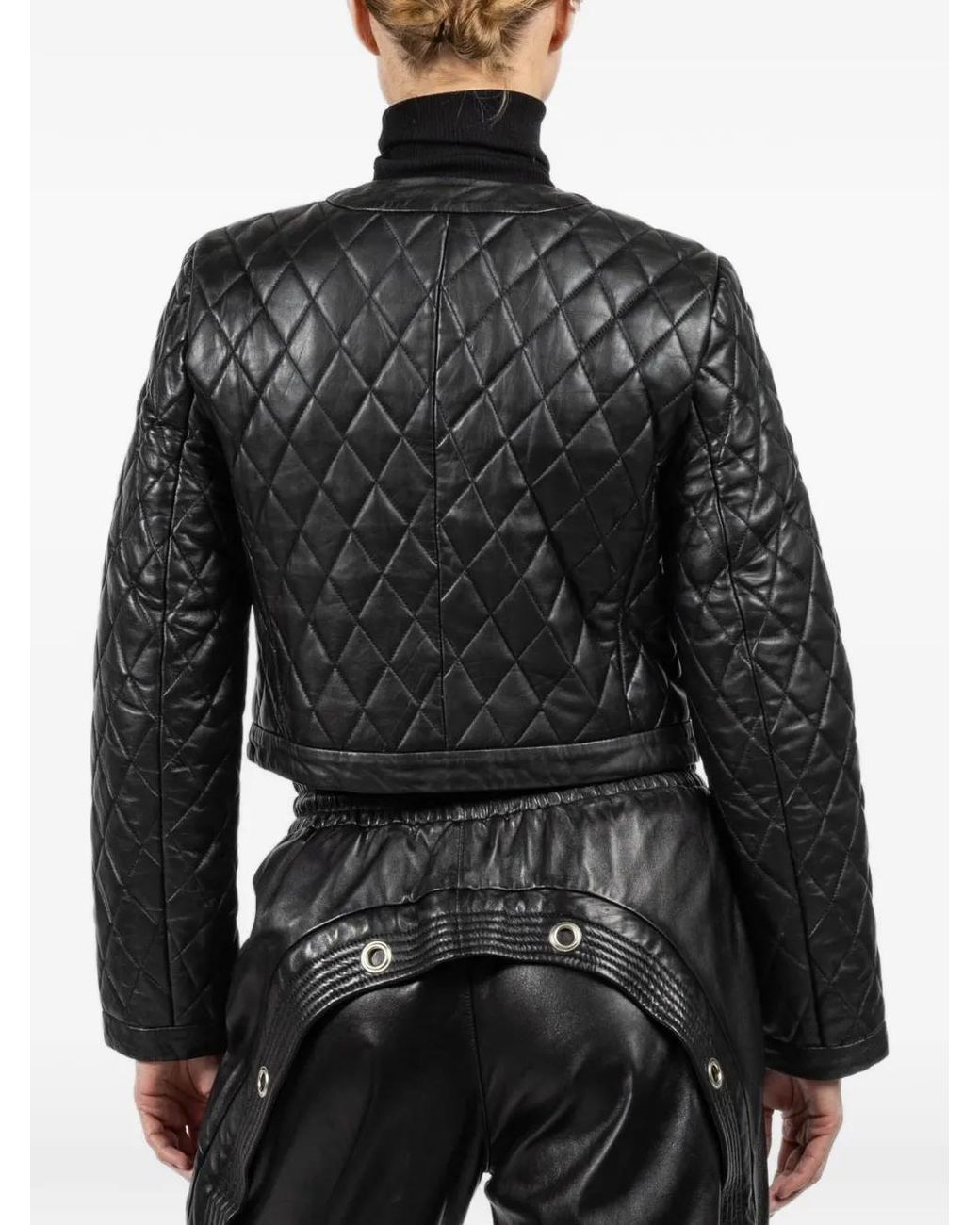 R13 Black Quilted Leather Jacket