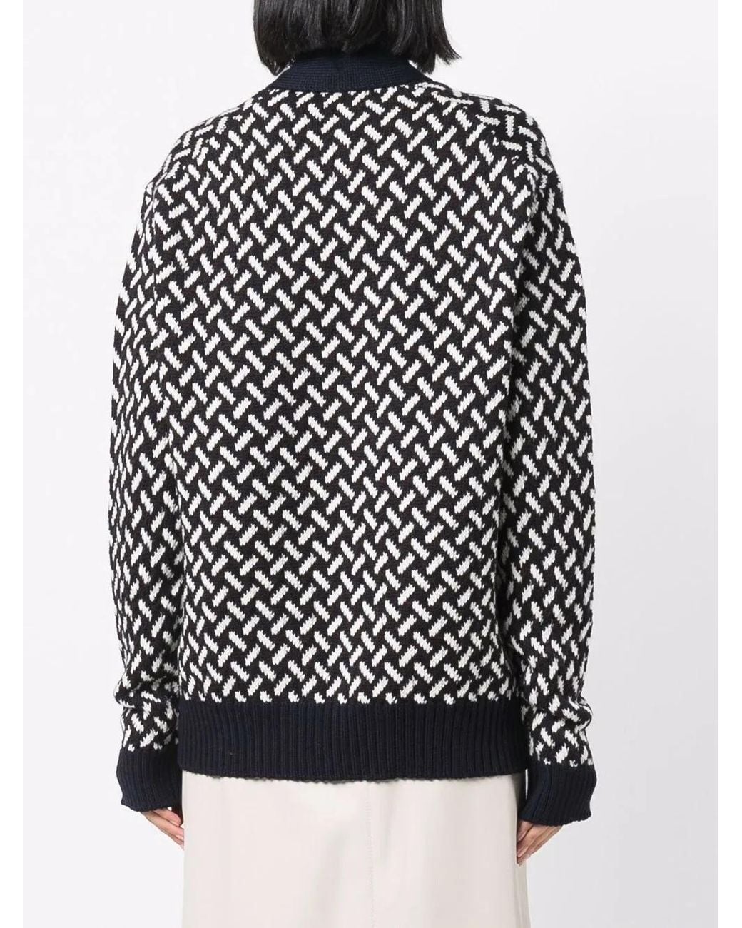 Jil Sander Black Scarf-Detail Wool Jumper