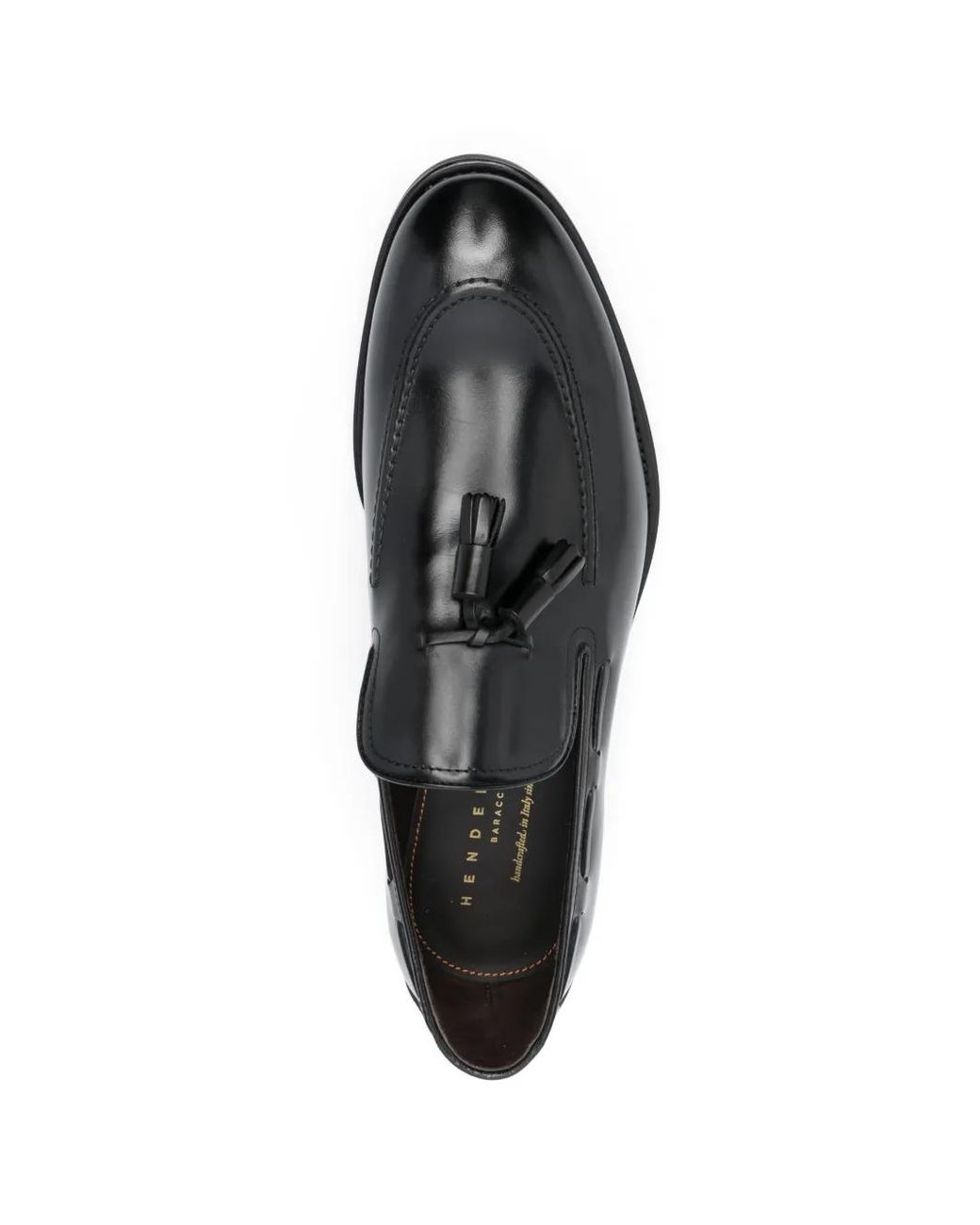 Henderson Black Tassel-Detail Leather Loafers for men