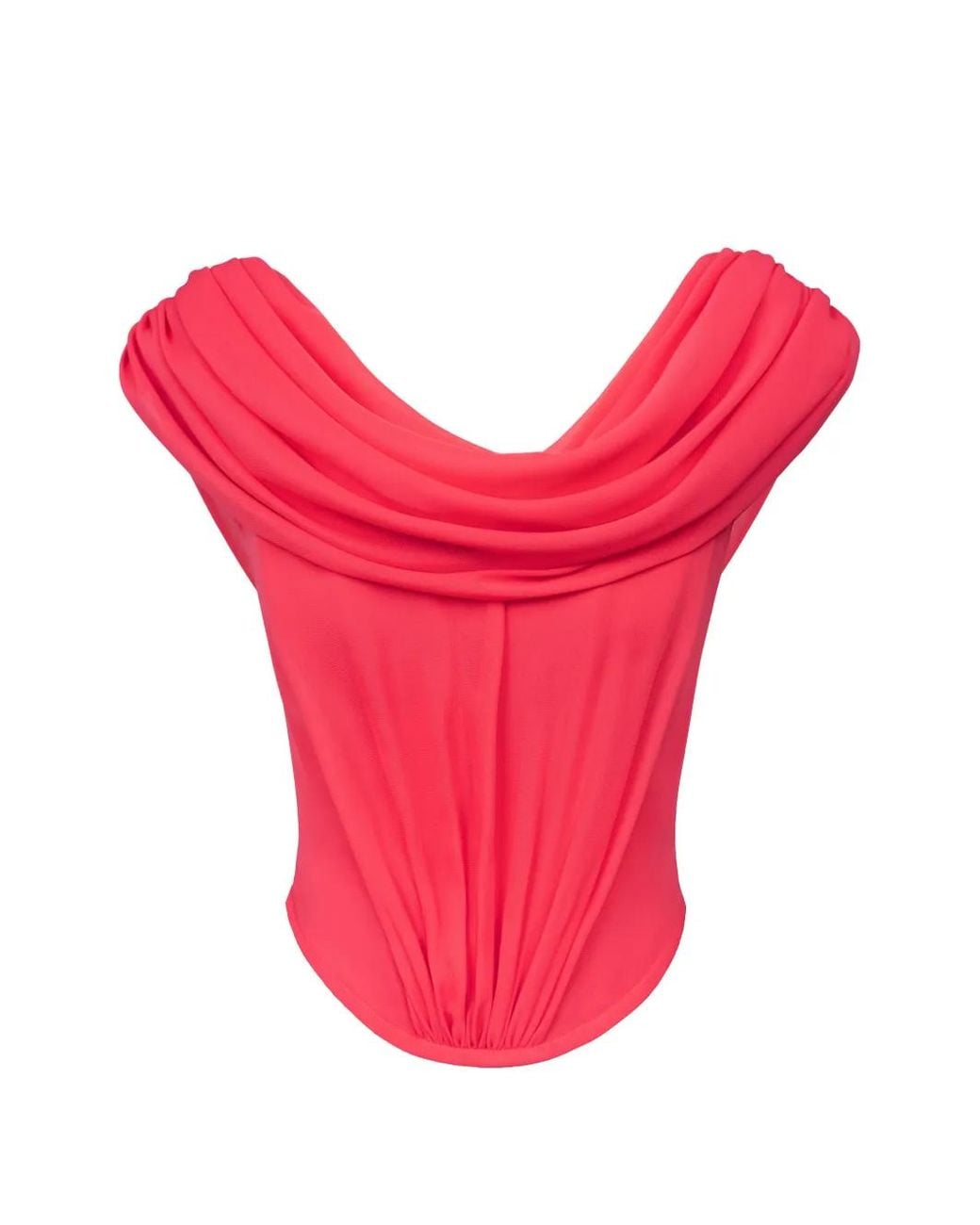 POST MERIDIEM Pink Zip-Fastening Draped Top