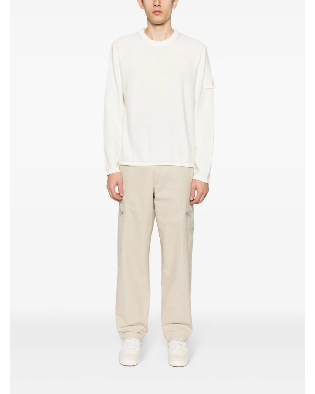 Stone Island Natural `ghost` Regular Pants for men