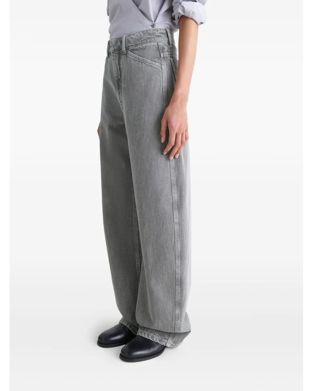 Lemaire Gray High-Waisted Jeans
