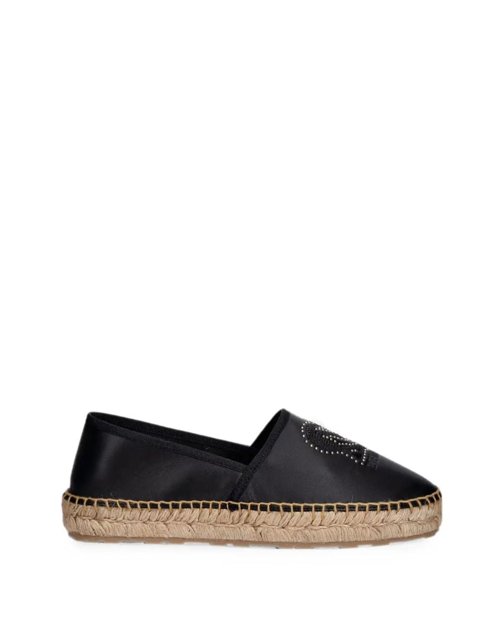 Love Moschino Black Stud-Embellished Espadrilles