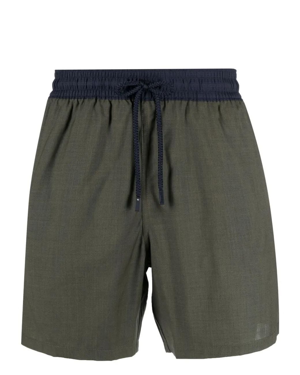 Vilebrequin Gray Contrast-Waistband Drawstring Swim Shorts for men