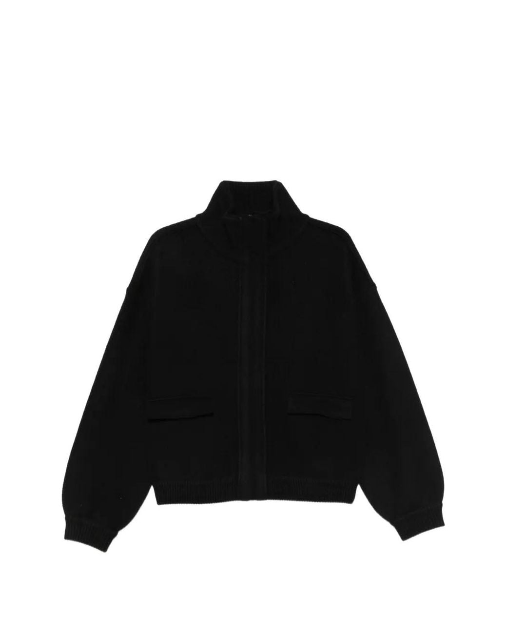 Alice + Olivia Black Stuart Slouchy Zip-Front Jacket