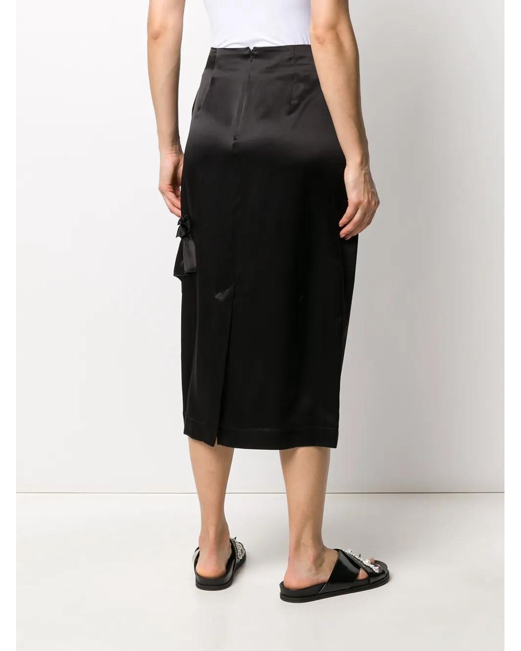Simone Rocha Black Cut-out Ruffle Detail Skirt