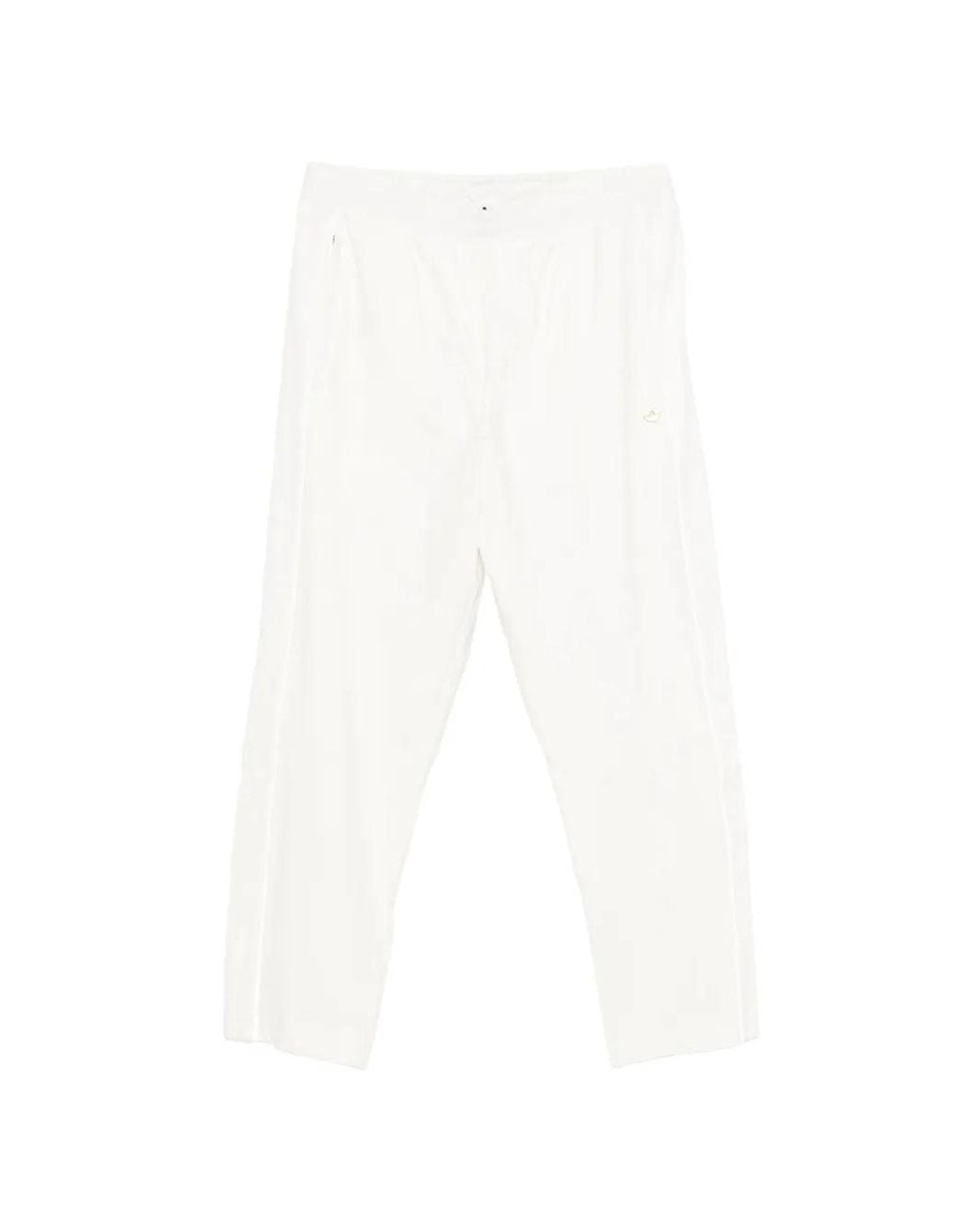 Adidas White 98 Loose Track Trousers for men