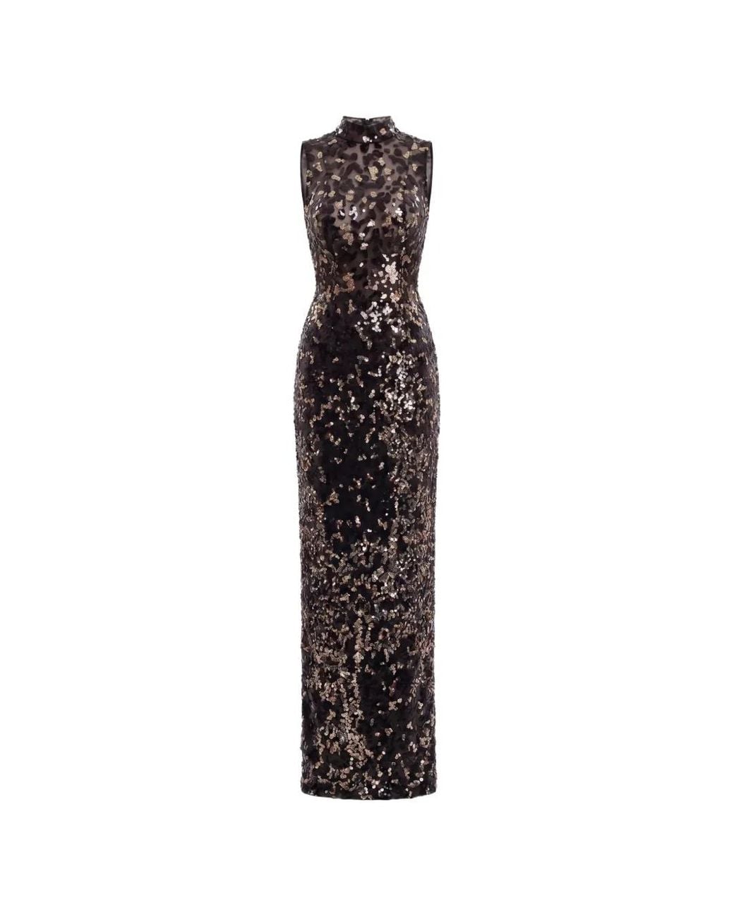 Saiid Kobeisy White Sequin-Embroidered Sleeveless Maxi Dress
