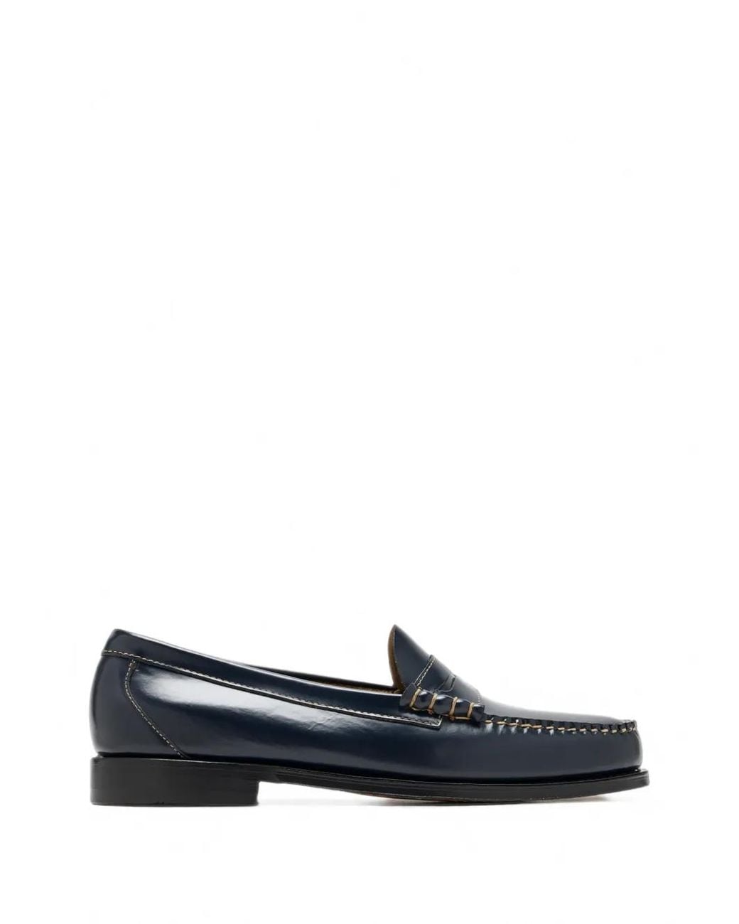 G.H.BASS Blue Weejun Heritage Larson Contrast-Stitch Loafers for men