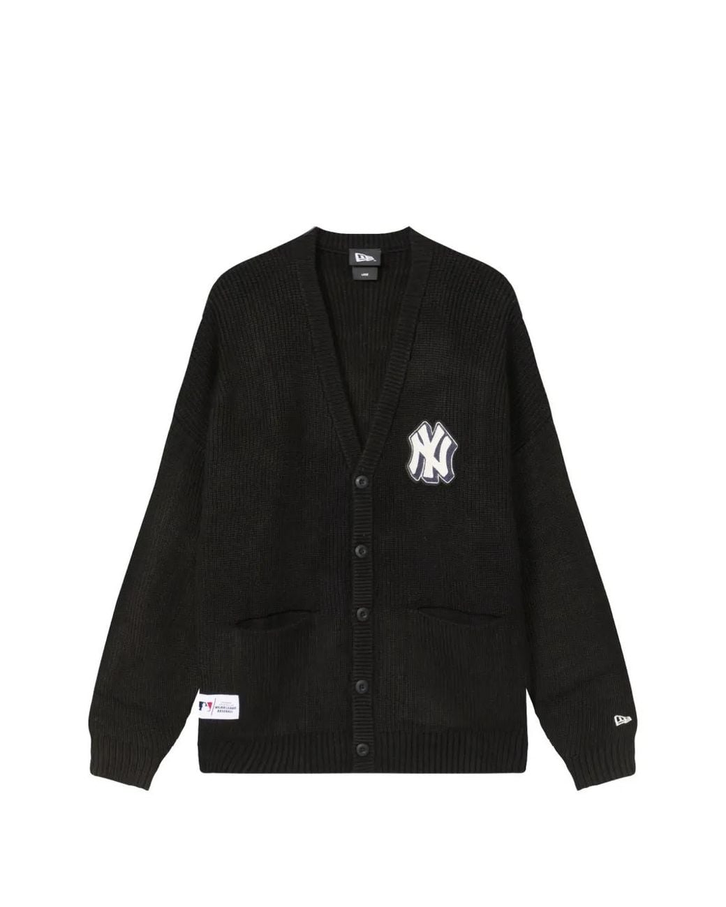 KTZ Black Logo-Patch Knit Cardigan for men