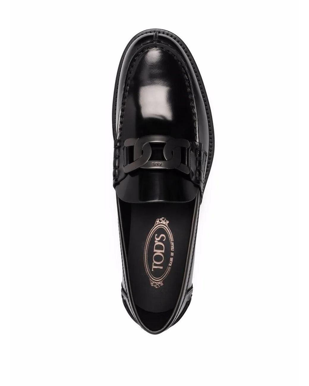 Tod's Black Leather Loafers for men