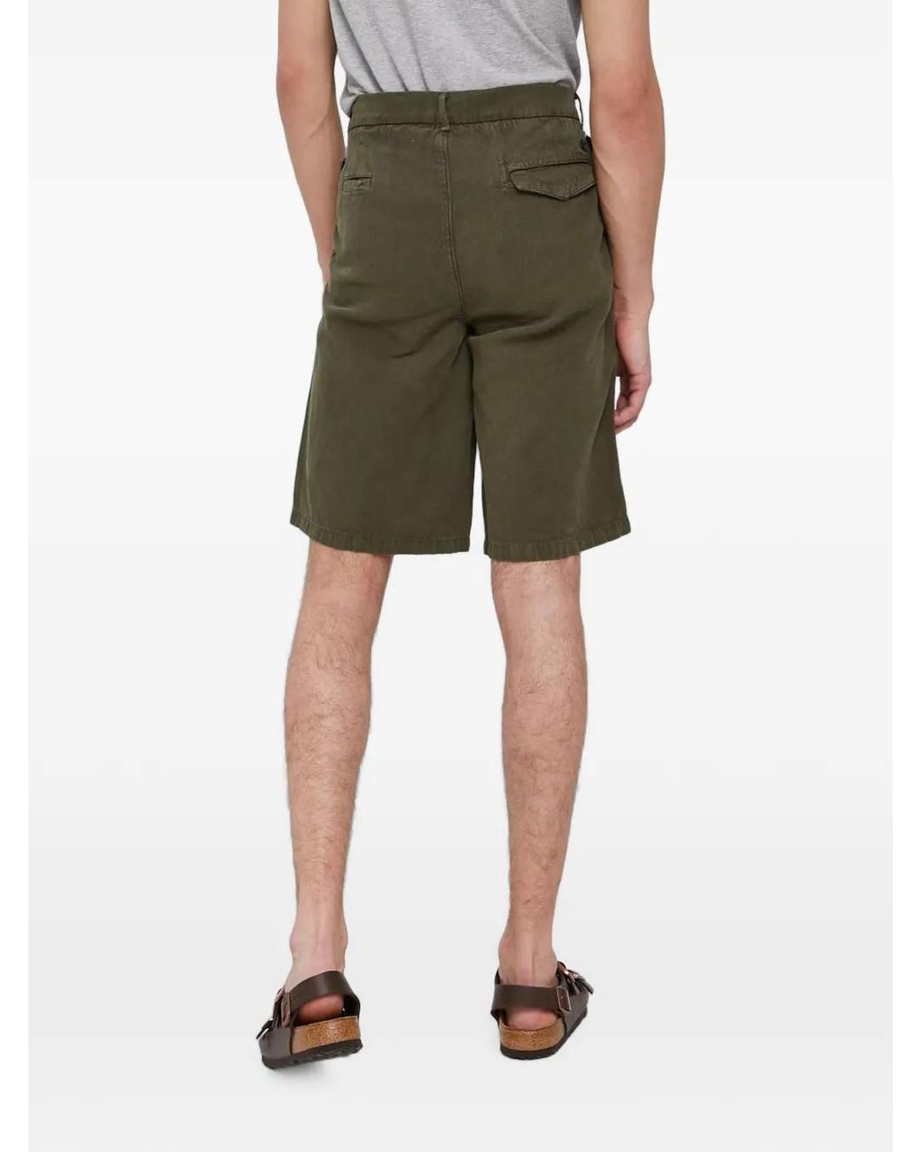 Sisley Green Button Shorts for men