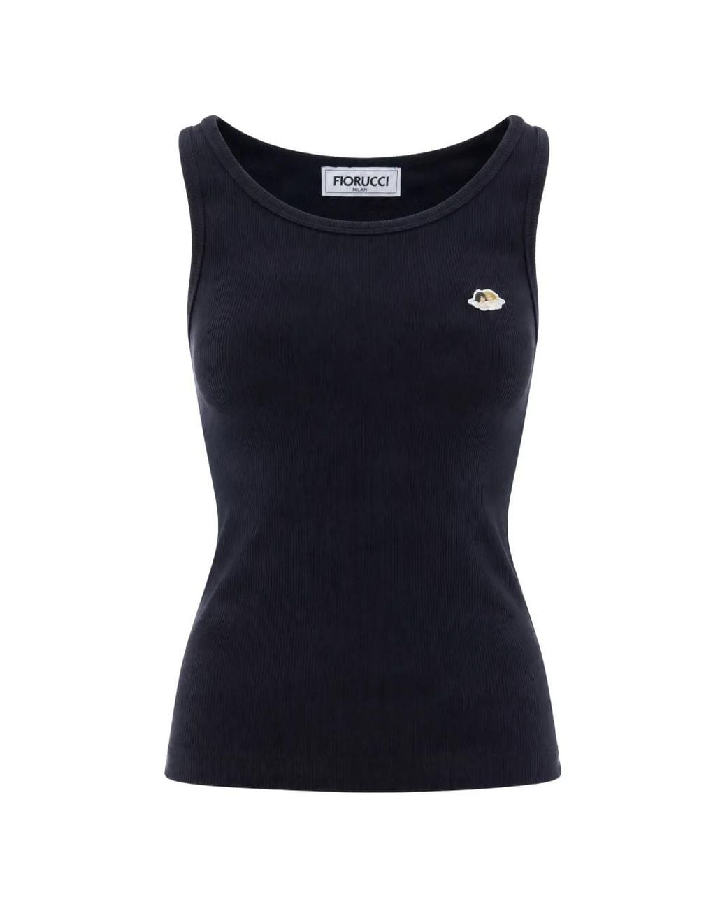 Fiorucci Blue Angels-Patch Ribbed Tank Top