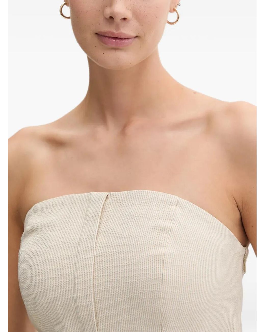 DKNY White Square-Neck Top