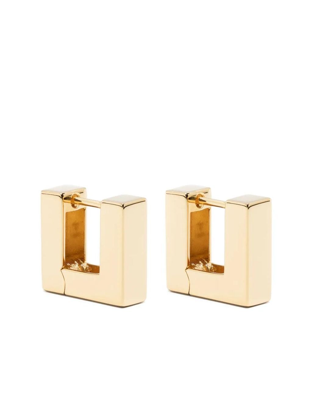 Tom Wood Natural Square Hoops-Plated Earrings