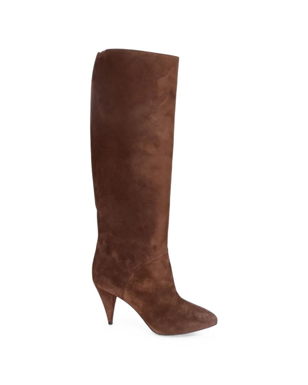 Casadei Brown Pointed-Toe Suede Boots