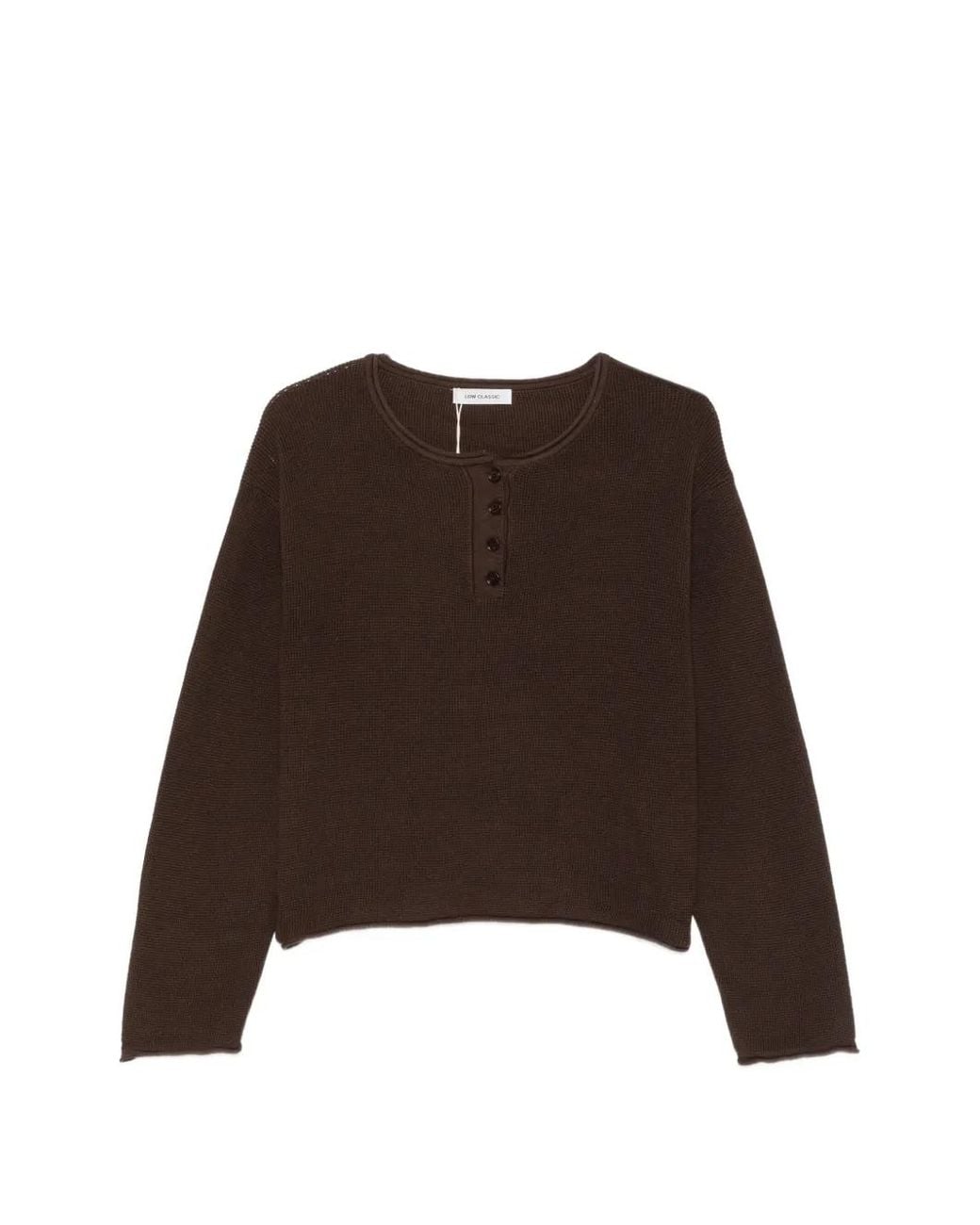 Low Classic Brown V-Neck Sweater